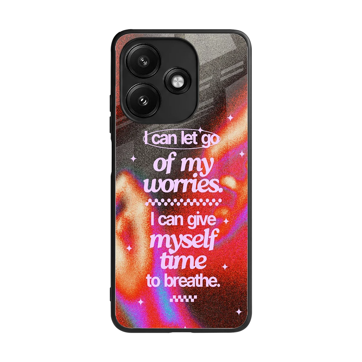 Let Go back phone cover | glass case for redmi 12 5g