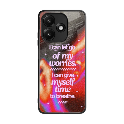 Let Go back phone cover | glass case for redmi 12 5g