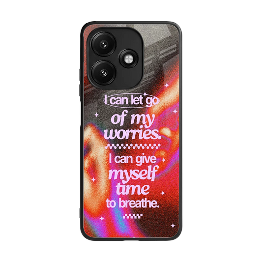 Let Go back phone cover | glass case for redmi 12 5g