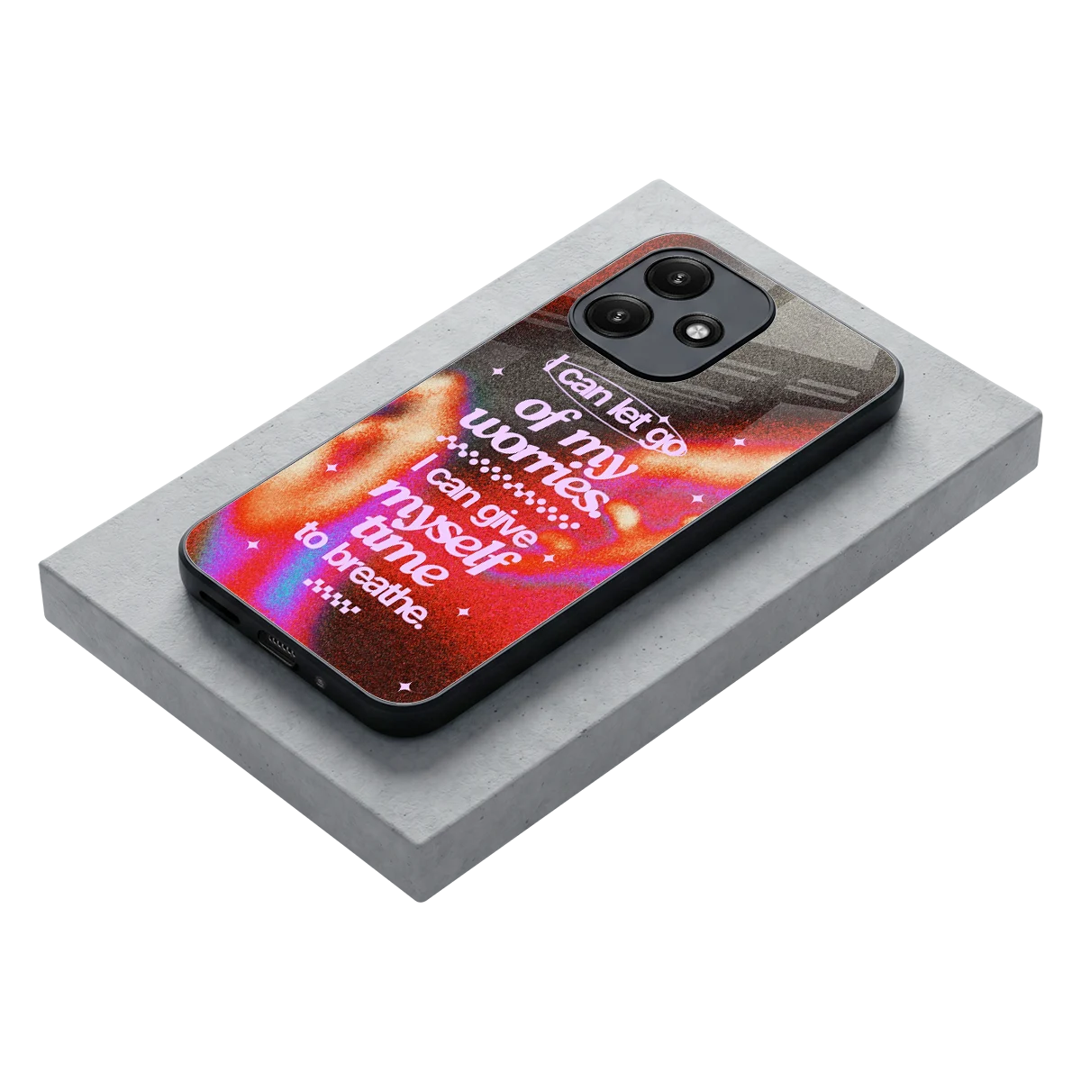 Let Go stylish phone case for redmi 12 5g | glossy glass and slim fit
