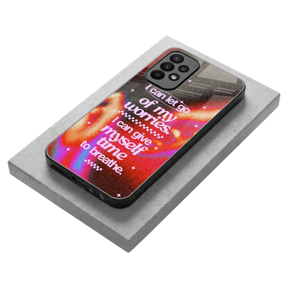Let Go stylish phone case for samsung galaxy a23 | glossy glass and slim fit