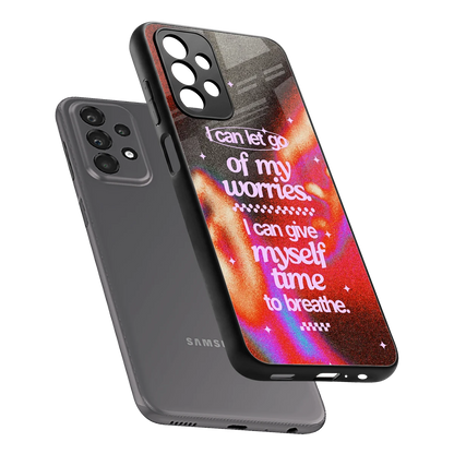 Let Go sleek samsung galaxy a23 cover with tempered glass back and TPU edges