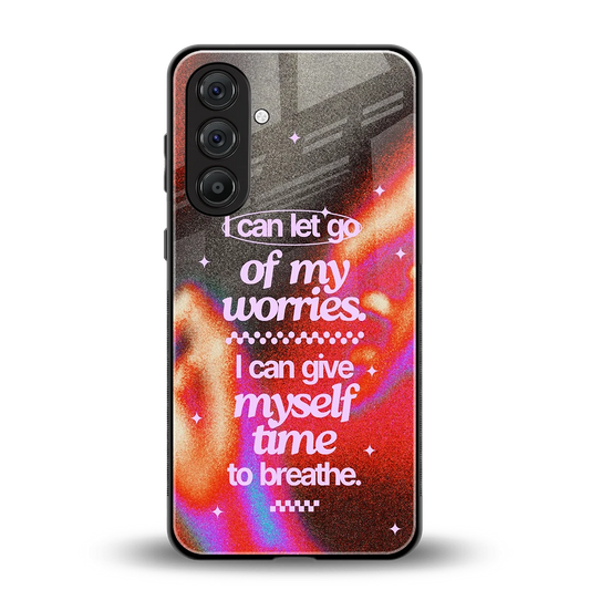 Let Go back phone cover | glass case for samsung galaxy m36 5g