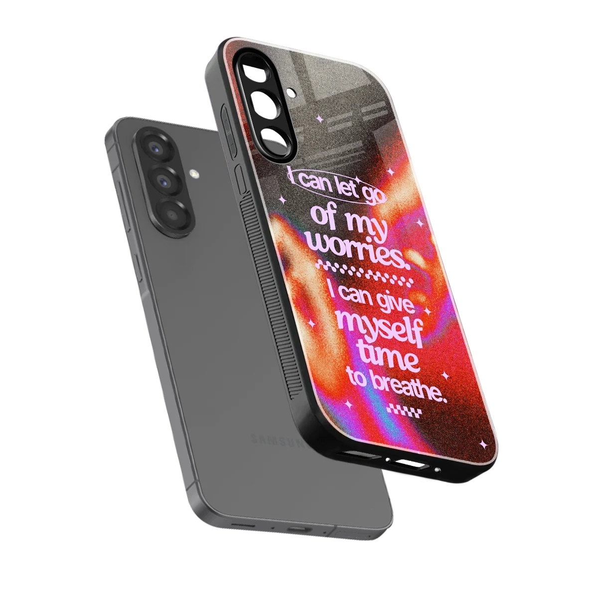 Let Go sleek samsung galaxy a37 5g cover with tempered glass back and TPU edges
