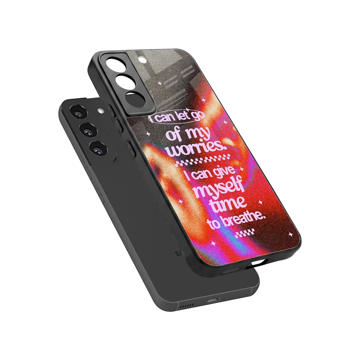 Let Go sleek samsung galaxy s22 cover with tempered glass back and TPU edges