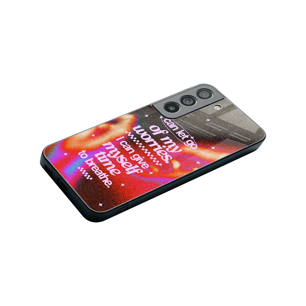 Let Go stylish phone case for samsung galaxy s22 | glossy glass and slim fit
