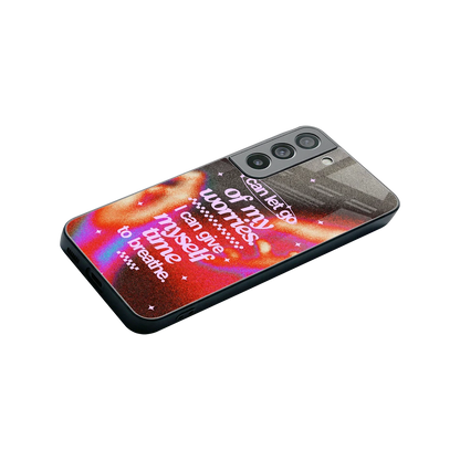Let Go stylish phone case for samsung galaxy s22 | glossy glass and slim fit