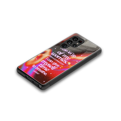 Let Go stylish phone case for samsung galaxy s25 ultra | glossy glass and slim fit
