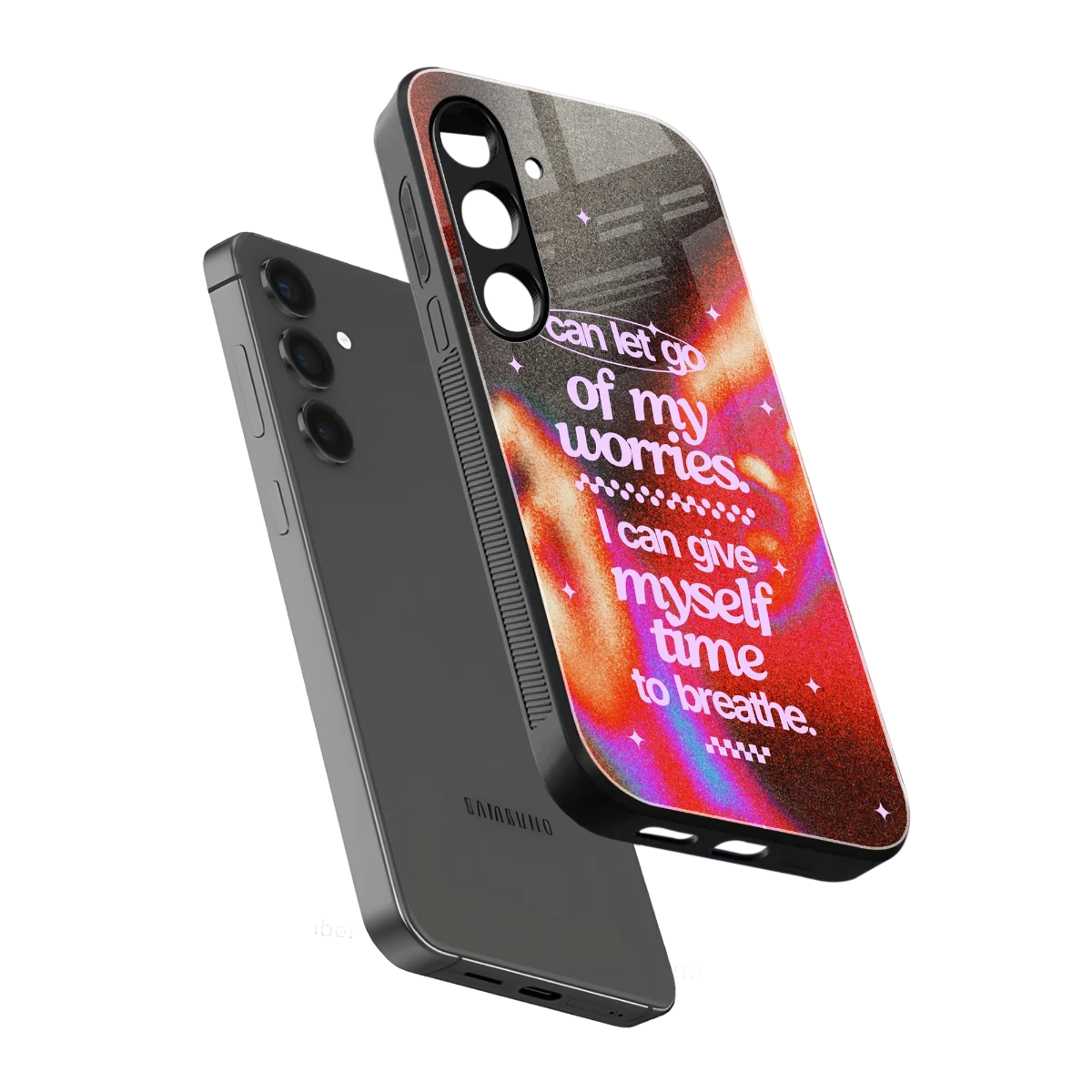 Let Go sleek samsung galaxy s25 cover with tempered glass back and TPU edges