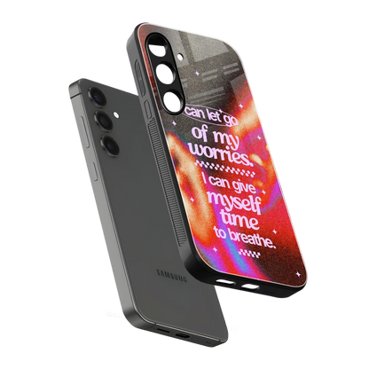Let Go sleek samsung galaxy s25 fe cover with tempered glass back and TPU edges
