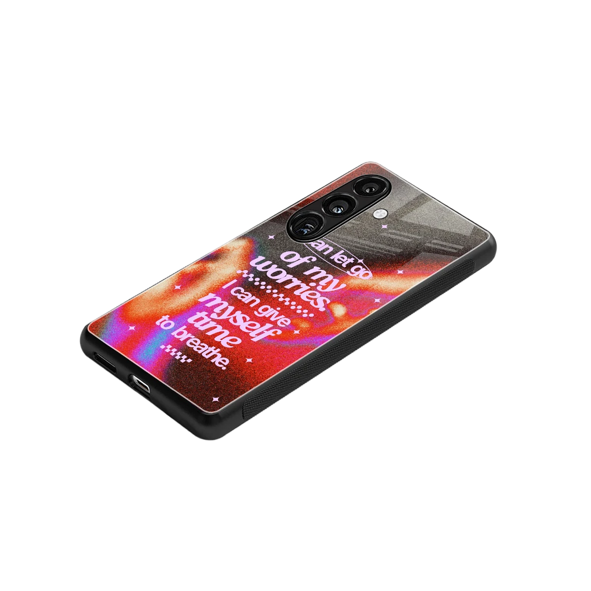 Let Go stylish phone case for samsung galaxy s24 | glossy glass and slim fit