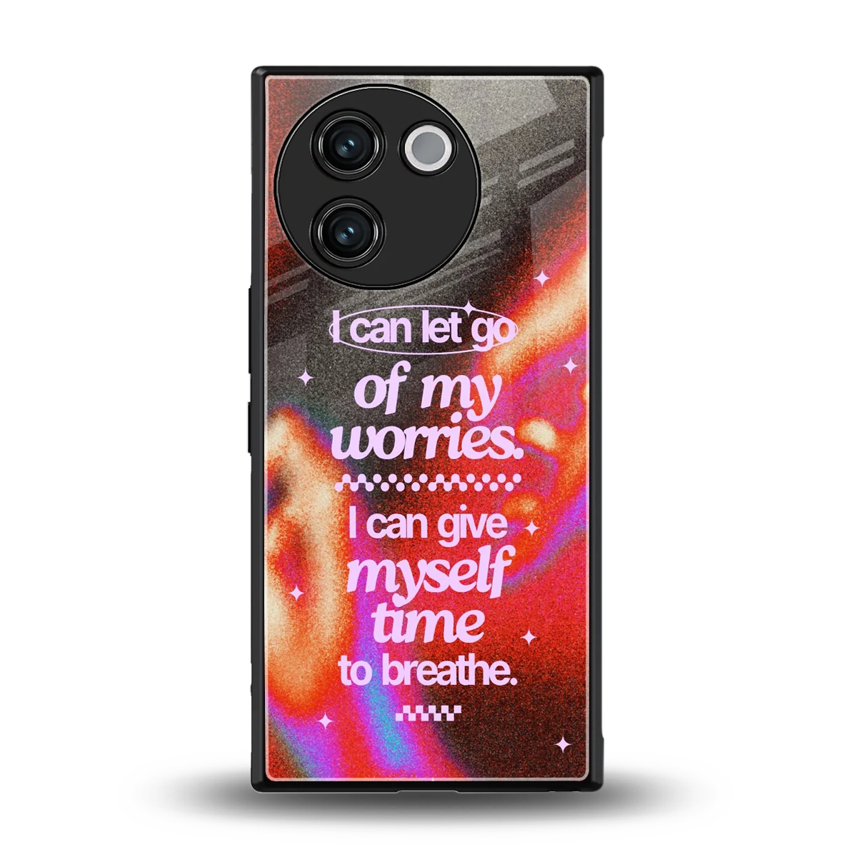Let Go back phone cover | glass case for vivo v30e