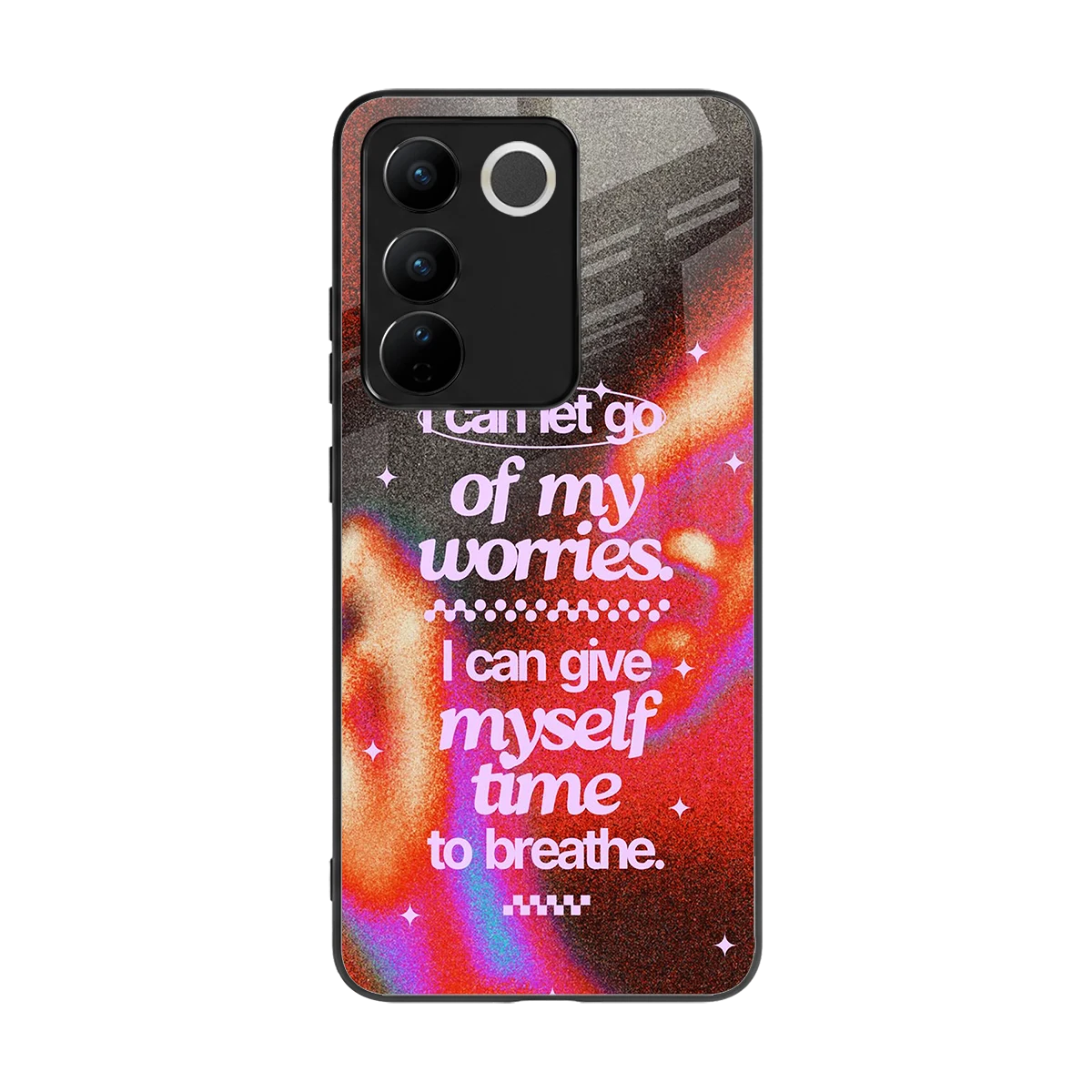 Let Go back phone cover | glass case for vivo v27 5g