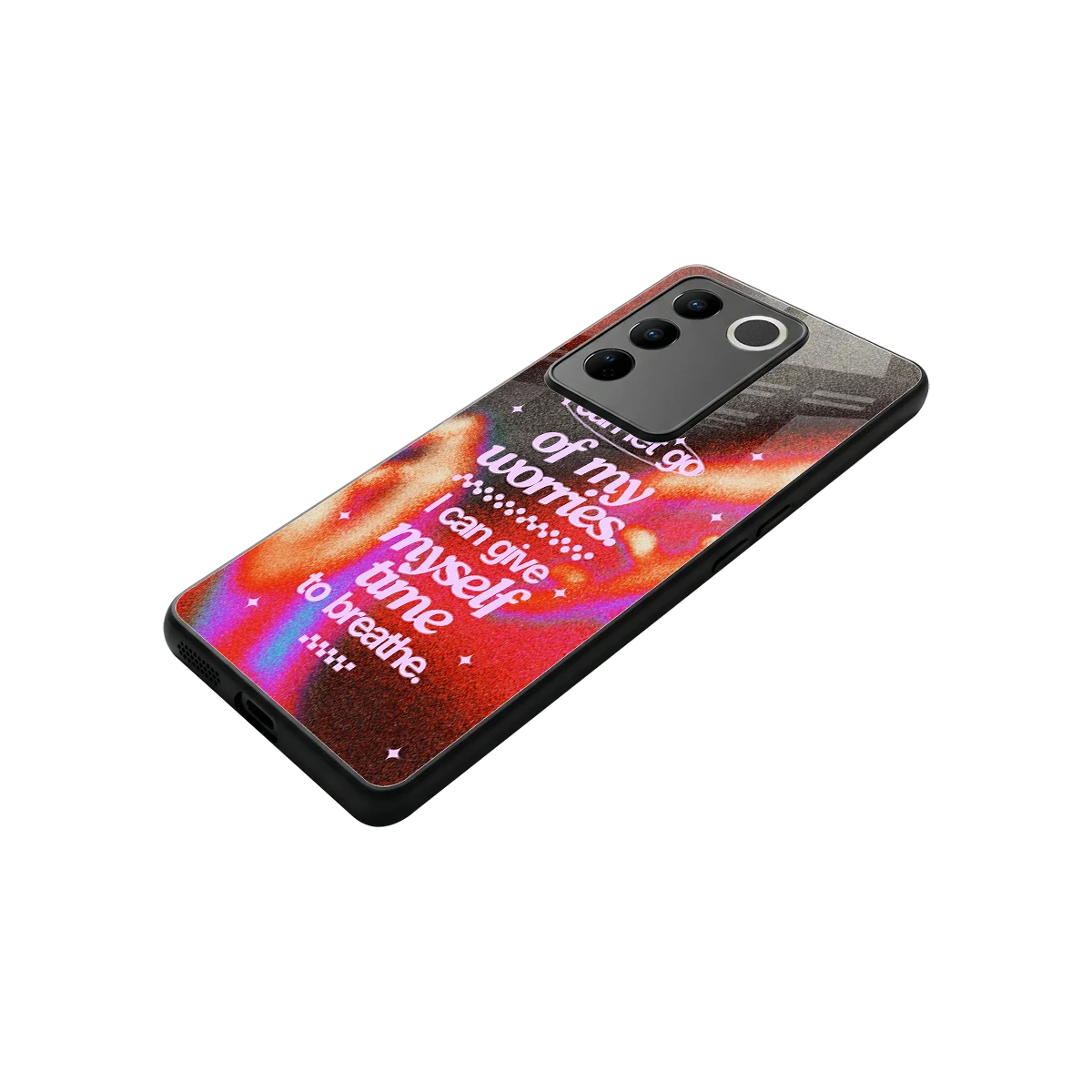 Let Go stylish phone case for vivo v27 5g | glossy glass and slim fit