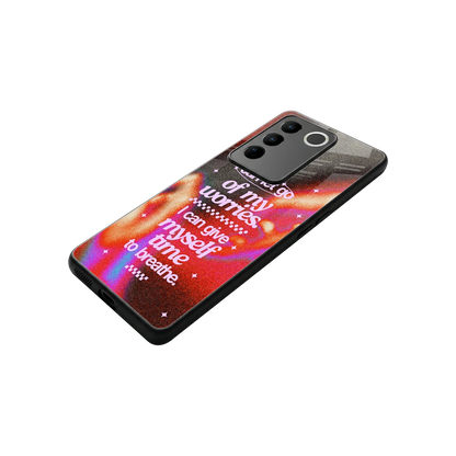 Let Go stylish phone case for vivo v27 5g | glossy glass and slim fit
