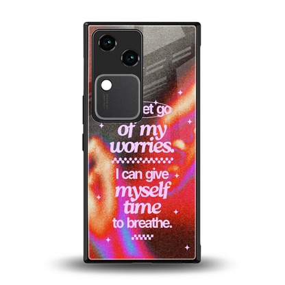 Let Go back phone cover | glass case for vivo v30