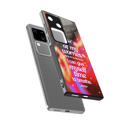 Let Go sleek vivo v30 cover with tempered glass back and TPU edges