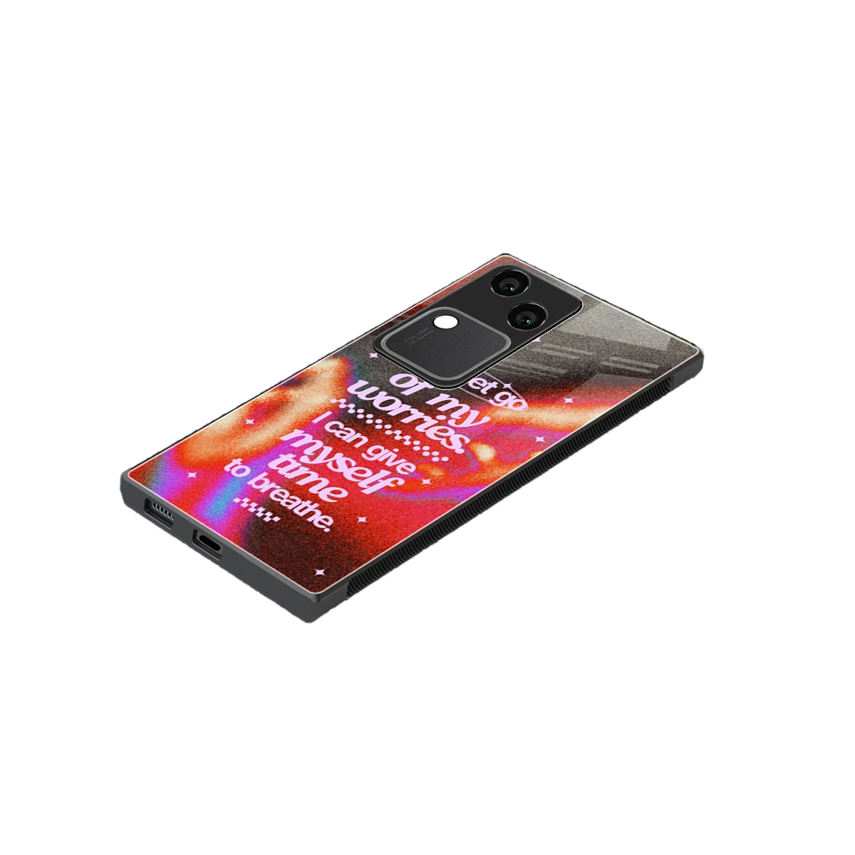 Let Go stylish phone case for vivo v30 | glossy glass and slim fit