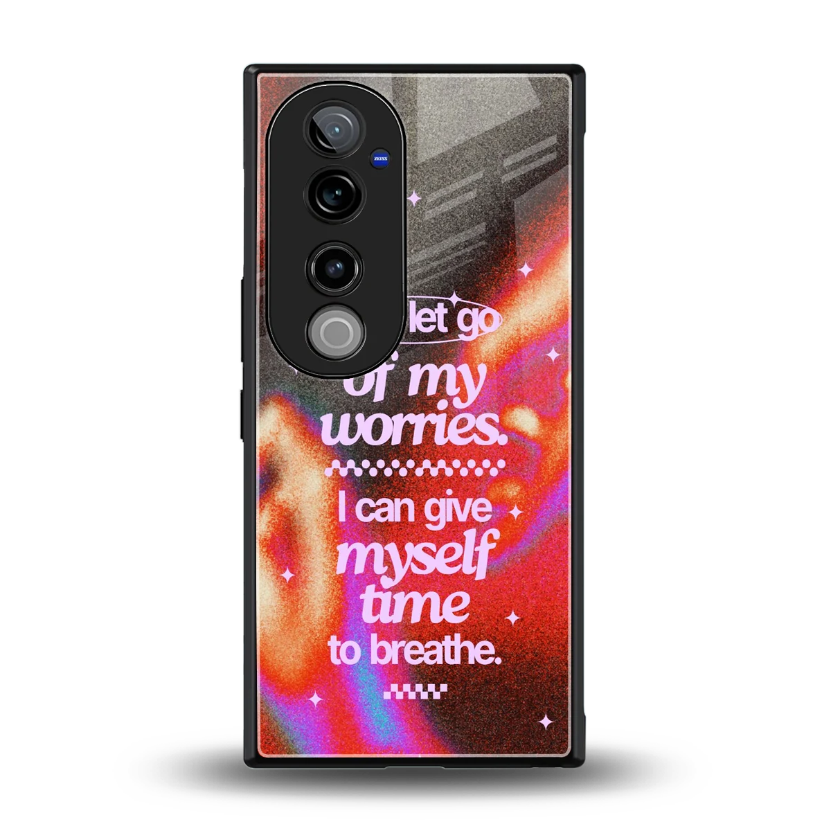 Let Go back phone cover | glass case for vivo v40 pro