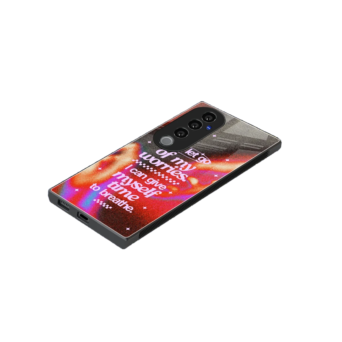 Let Go stylish phone case for vivo v40 pro | glossy glass and slim fit