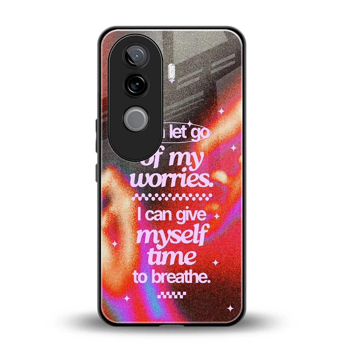 Let Go back phone cover | glass case for vivo v40e