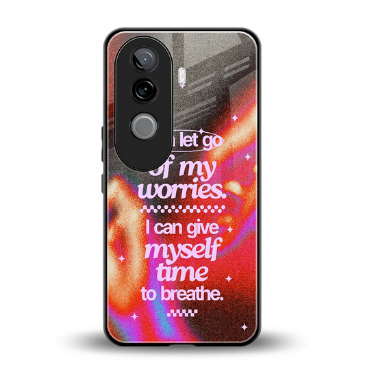 Let Go back phone cover | glass case for vivo v40e