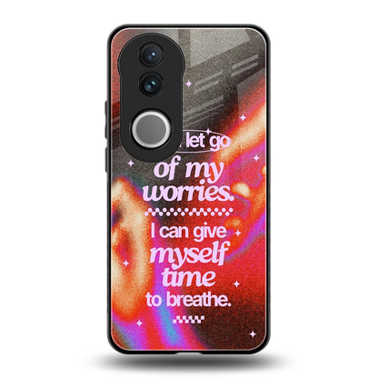 Let Go back phone cover | glass case for vivo v50