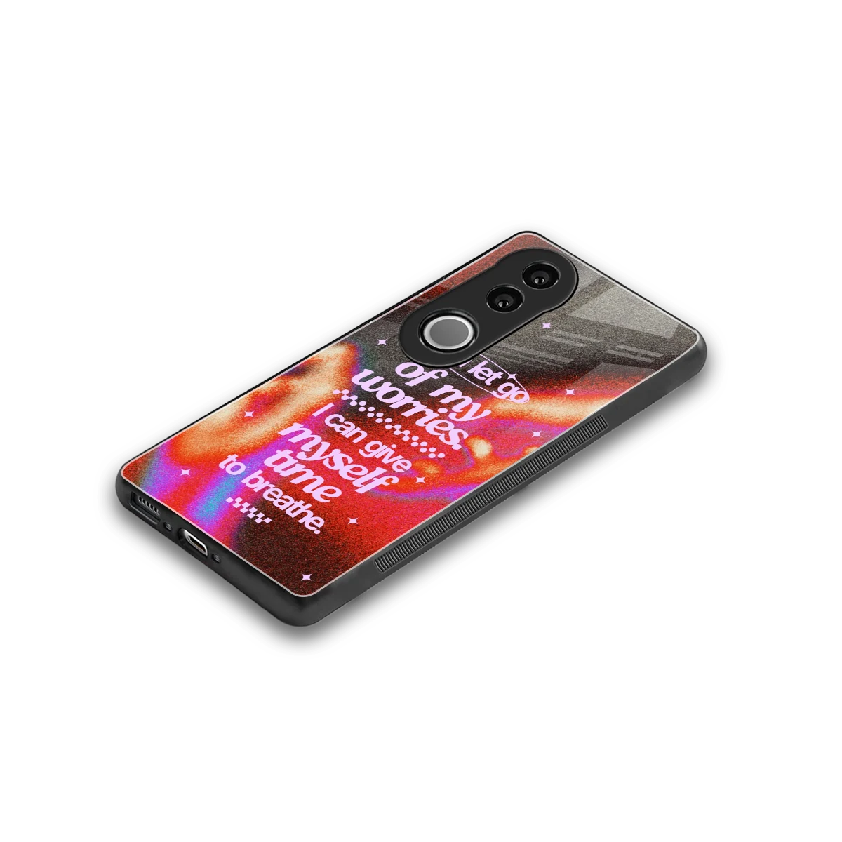Let Go stylish phone case for vivo v50 | glossy glass and slim fit