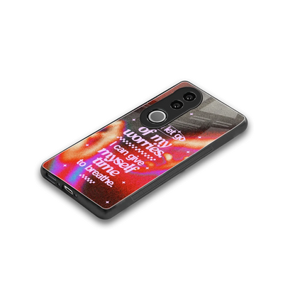 Let Go stylish phone case for vivo v50 | glossy glass and slim fit
