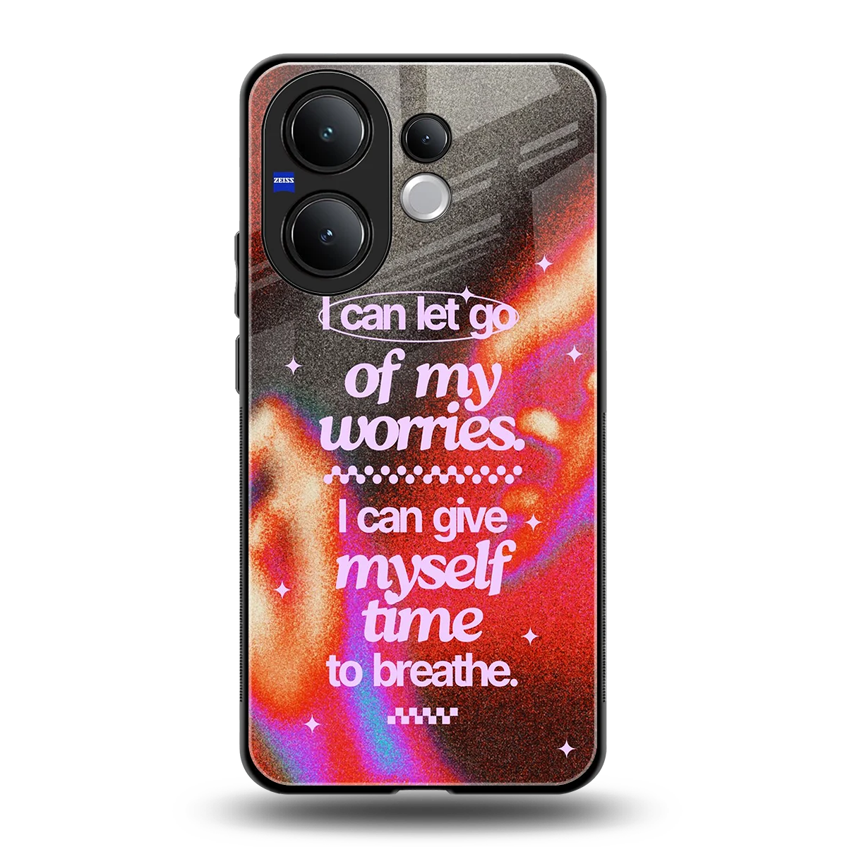Let Go back phone cover | glass case for vivo v60