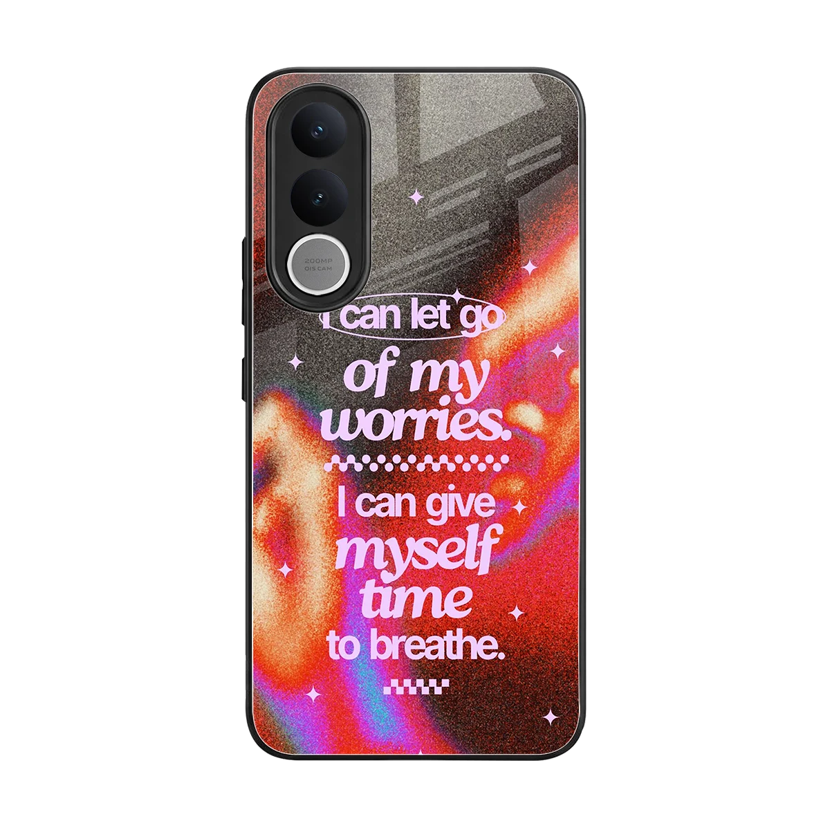 Let Go back phone cover | glass case for vivo v70 fe