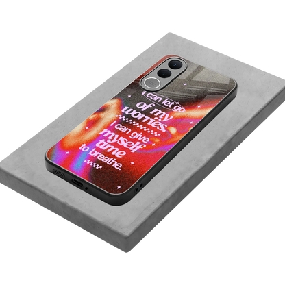 Let Go stylish phone case for vivo v70 fe | glossy glass and slim fit