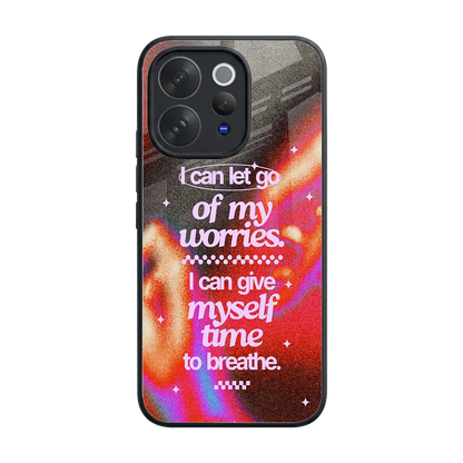 Let Go back phone cover | glass case for vivo v70 elite