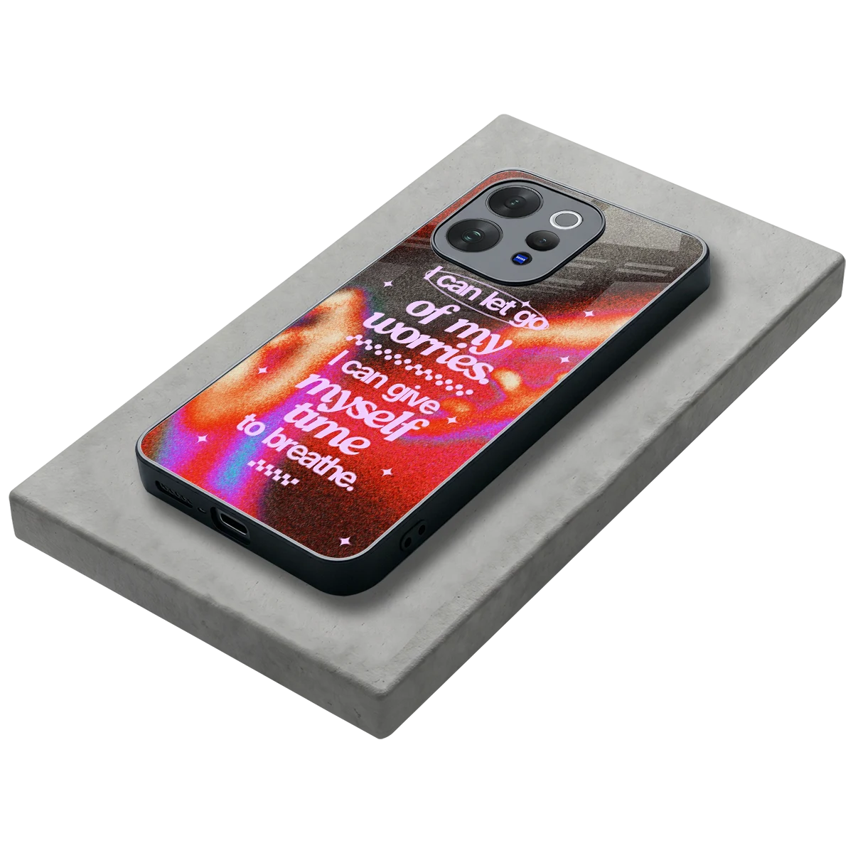 Let Go stylish phone case for vivo v70 | glossy glass and slim fit