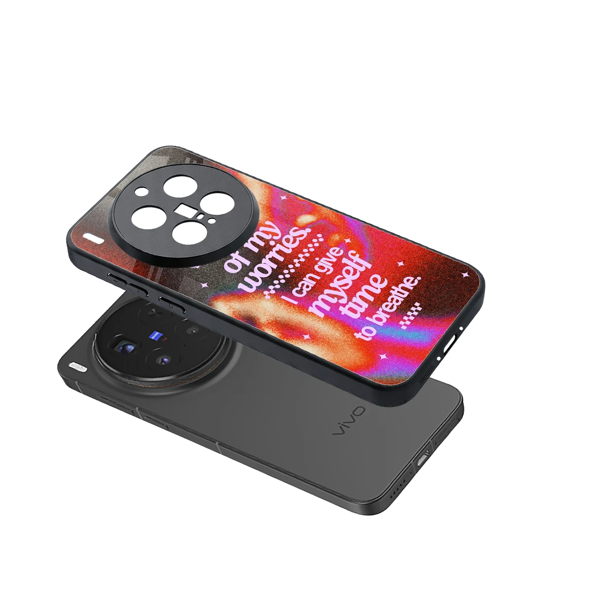 Let Go sleek vivo x300 pro cover with tempered glass back and TPU edges