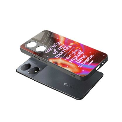 Let Go sleek Vivo-y100 cover with tempered glass back and TPU edges