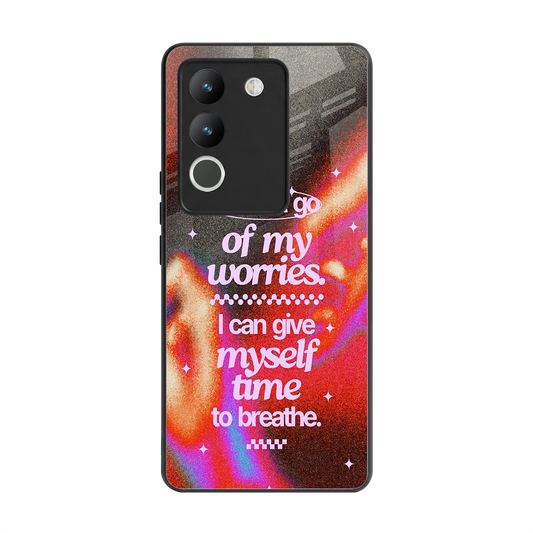 Let Go back phone cover | glass case for vivo y200 5g