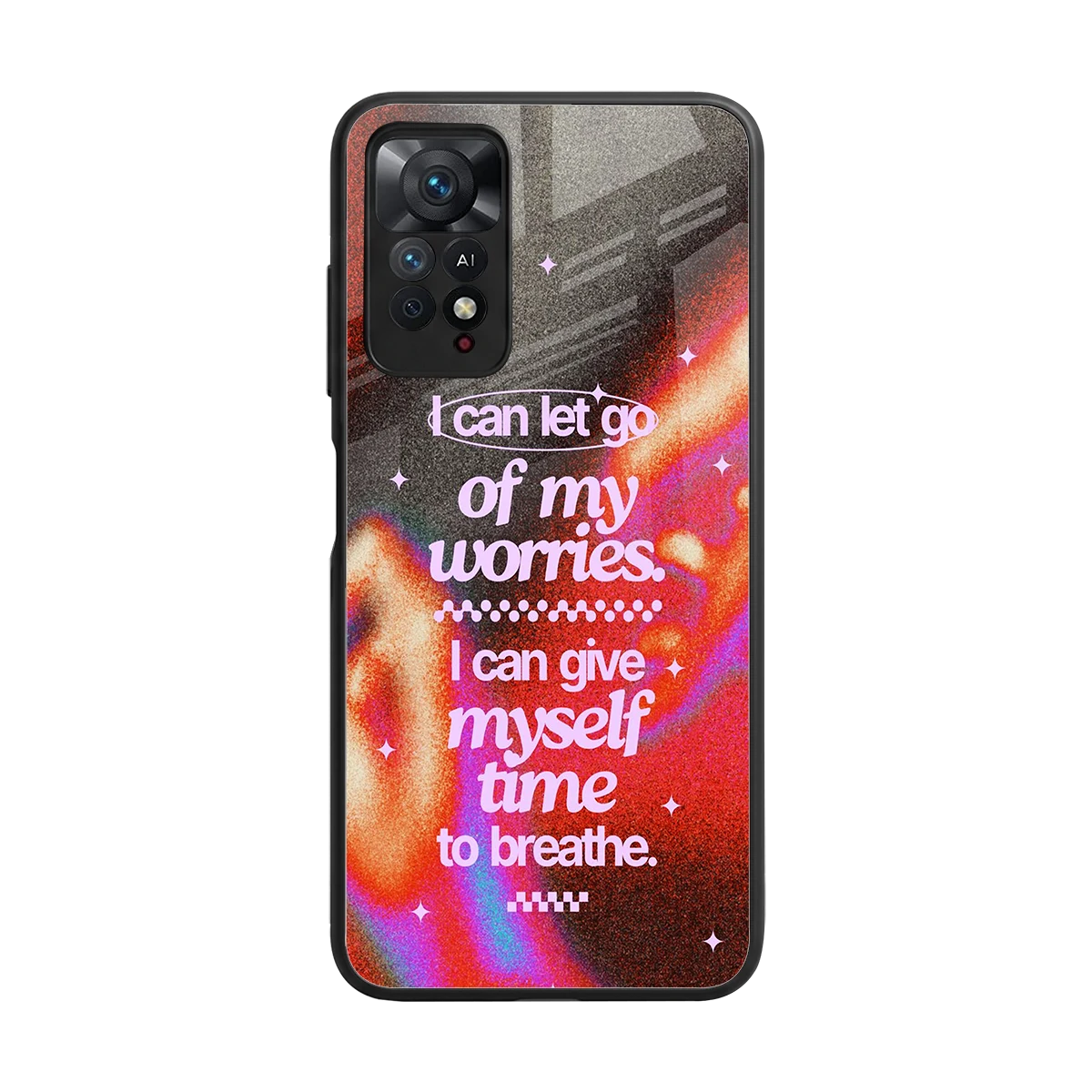 Let Go back phone cover | glass case for redmi note 11 pro