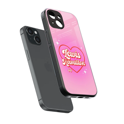 Lewis Hamilton sleek iphone 13 cover with tempered glass back and TPU edges
