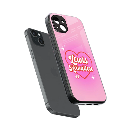 Lewis Hamilton sleek iphone 14 plus cover with tempered glass back and TPU edges