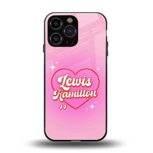 Lewis Hamilton back phone cover | glass case for iphone 15 pro max