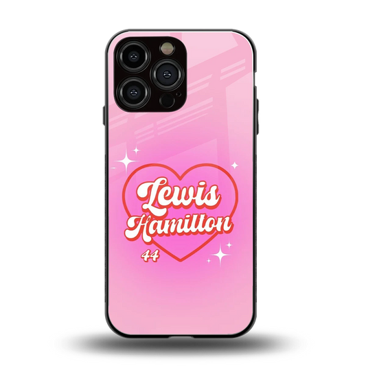 Lewis Hamilton back phone cover | glass case for iphone 16 pro max