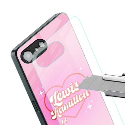 Lewis Hamilton stylish phone case for iphone 16e | glossy glass and slim fit