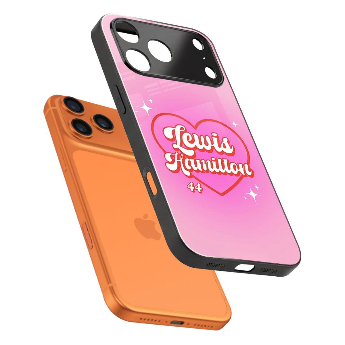 Lewis Hamilton sleek iphone 17 pro max cover with tempered glass back and TPU edges