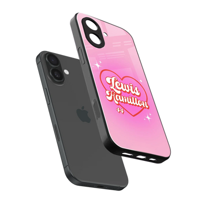 Lewis Hamilton sleek iphone 17 cover with tempered glass back and TPU edges