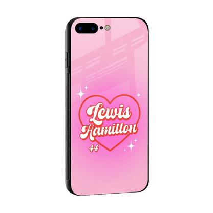 Lewis Hamilton sleek iphone 8 plus cover with tempered glass back and TPU edges