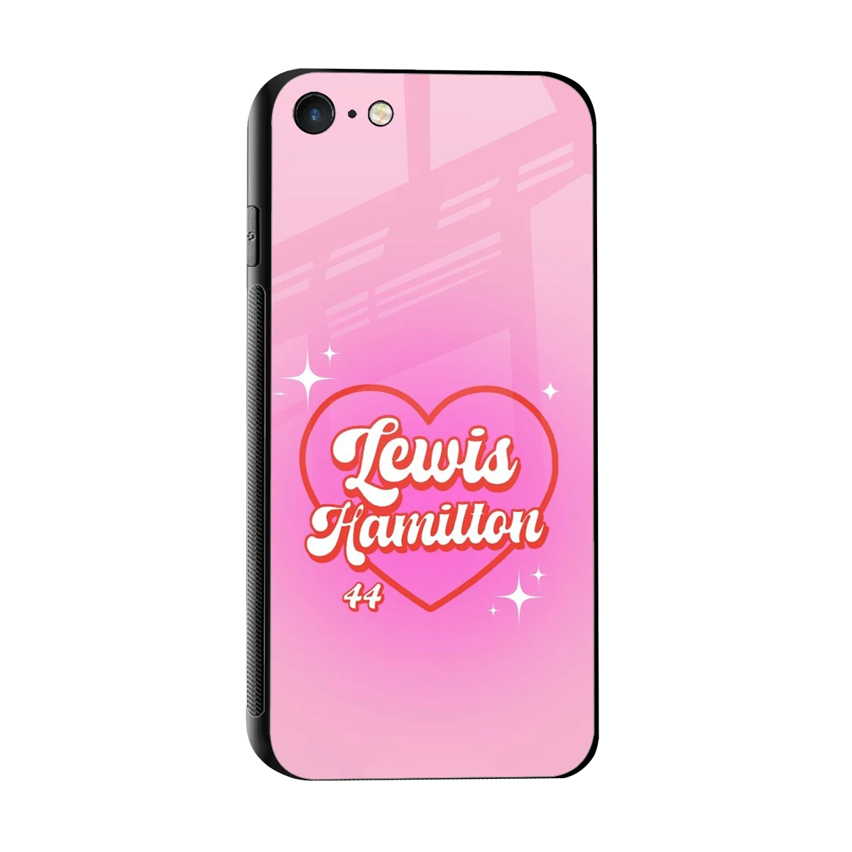Lewis Hamilton sleek iphone 7 cover with tempered glass back and TPU edges