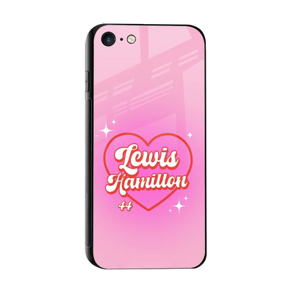 Lewis Hamilton sleek iphone 7 cover with tempered glass back and TPU edges
