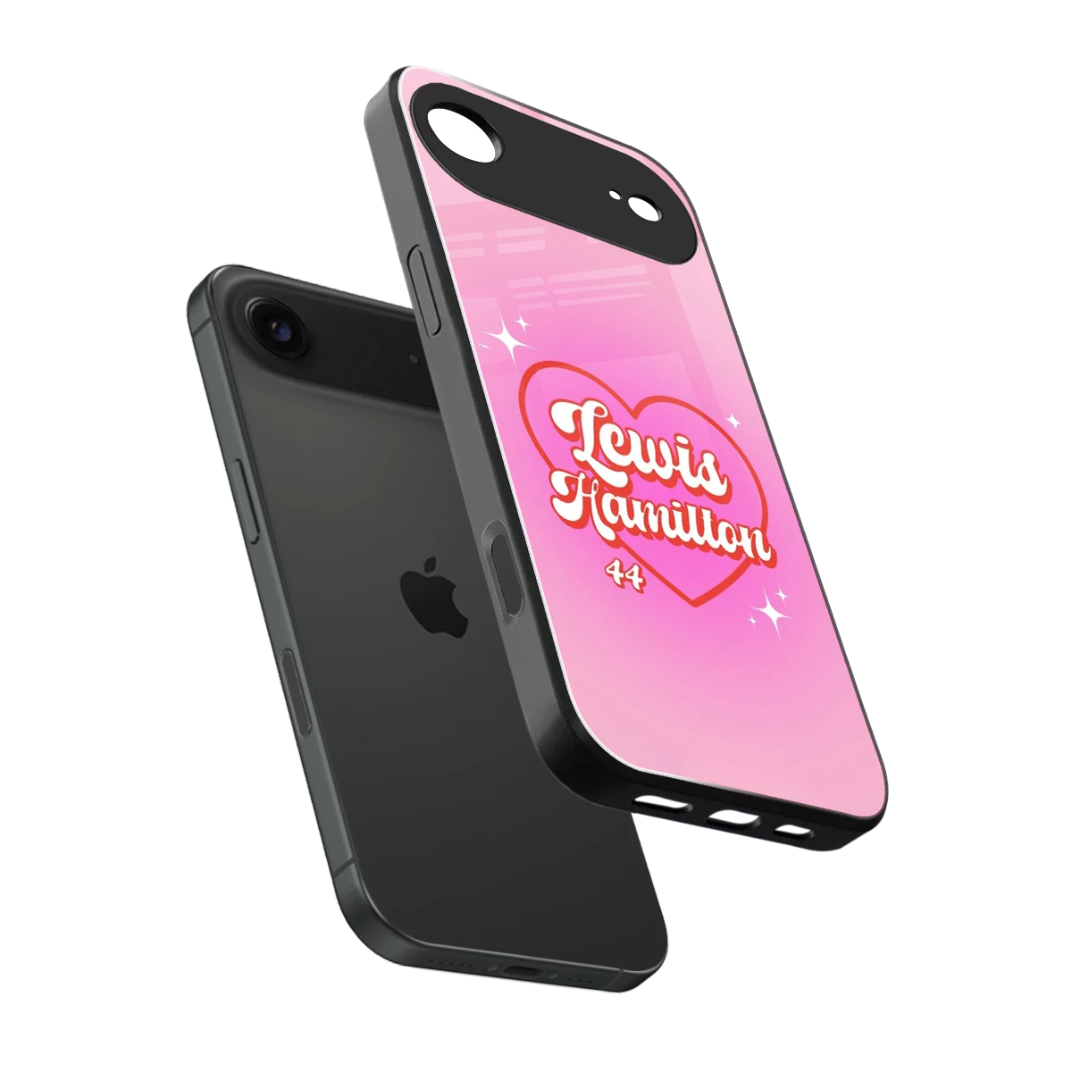 Lewis Hamilton sleek iphone air cover with tempered glass back and TPU edges
