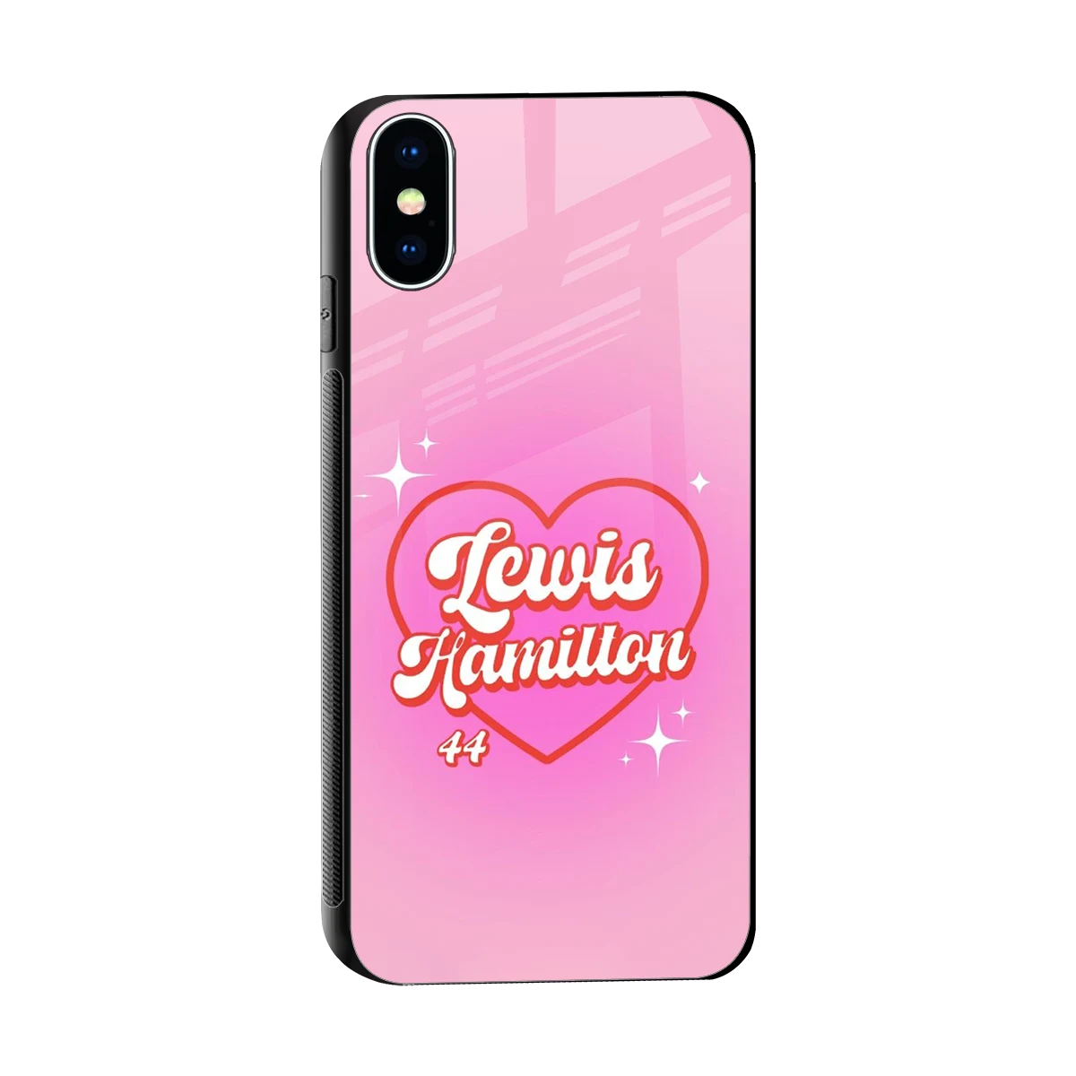 Lewis Hamilton sleek iphone x cover with tempered glass back and TPU edges